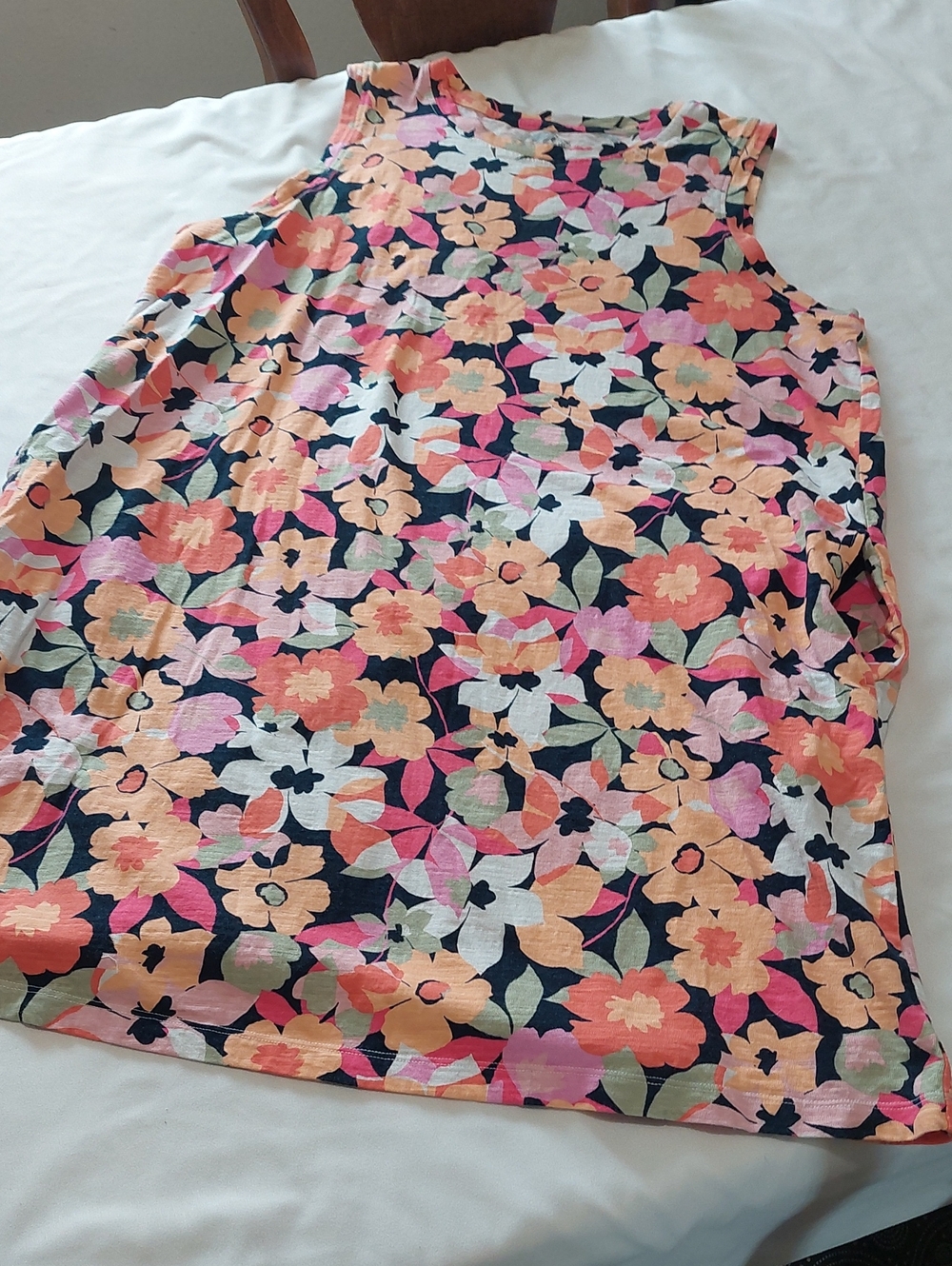 St Johns Bay Orange Fl Dress .Size Xl